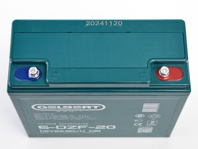 Тяговый аккумулятор Gelbert 6-DZF-20 (12V22.5A/H C5) Тяговый аккумулятор Gelbert 6-DZF-20 (12V22.5A/H C5)